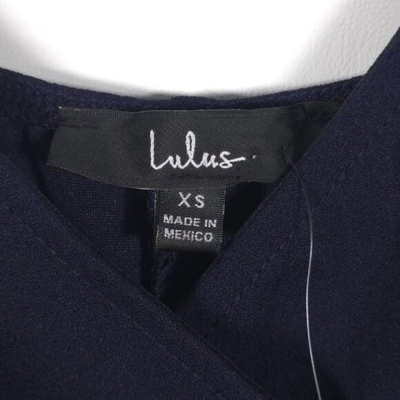 NWT Lulus Sweetest Admirer Navy Blue Ruched Surplice Maxi Dress Classy Size‎ XS - Picture 10 of 15